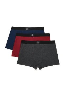 Cropp Bokserki|Basic*3 pack bokserek w różnych kolorach granatowy