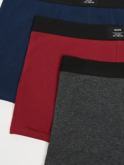 Cropp Bokserki|Basic*3 pack bokserek w różnych kolorach granatowy