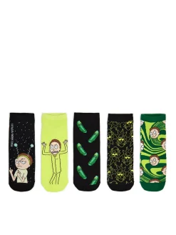 Cropp Skarpetki*5 pack krótkich skarpet Rick and Morty czarny