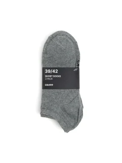 Cropp Skarpetki|Basic*3 pack krótkich ch skarpet szary