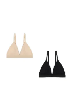 Cropp Bielizna*2 pack miękkich bawełnianych staników wielobarwny