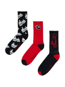 Cropp Skarpetki*3 pack skarpet Harry Potter czerwony