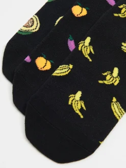 Cropp Skarpetki*3 pack skarpet z food nadrukiem szary