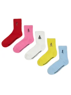 Cropp Skarpety, Rajstopy*5 pack skarpetek z haftem Power Rangers wielobarwny