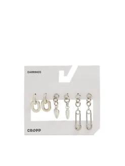 Cropp Biżuteria*3 pack wiszących kolczyków srebrny
