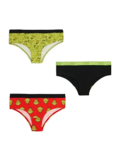 Cropp Akcesoria Świąteczne|Bielizna*3 pack świątecznych majtek z Grinchem wielobarwny