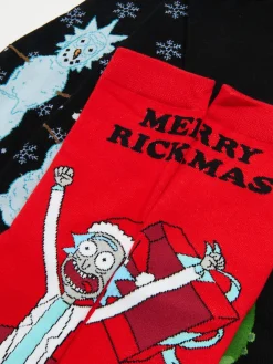 Cropp Akcesoria Świąteczne|Skarpetki*3 pack świątecznych skarpet Rick i Morty czarny
