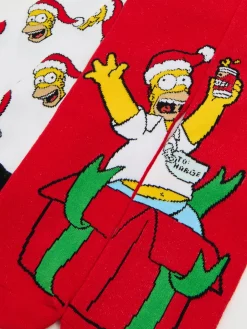 Cropp Akcesoria Świąteczne|Skarpetki*2 pack świątecznych skarpet Simpsonowie czerwony