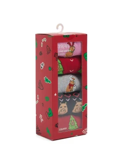 Cropp Akcesoria Świąteczne|Skarpety, Rajstopy*5 pack świątecznych skarpet z kapibarą wielobarwny