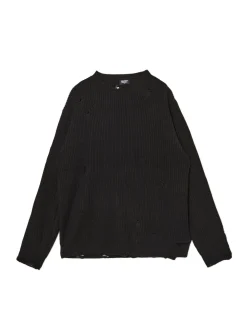 Cropp Swetry*Żakardowy sweter ze strzępieniami czarny