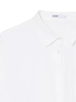 Cropp Koszule, Bluzki*Bawełniana biała koszula oversize biały