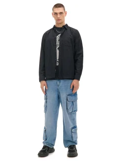 Cropp Koszule*Bawełniana czarna koszula czarny