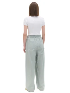 Cropp Spodnie*Bawełniane spodnie wide leg zielony