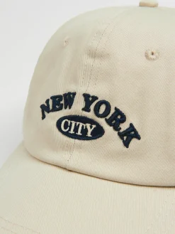 Cropp Czapki*Beżowa bawełniana czapka z daszkiem beżowy