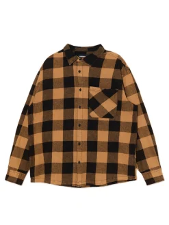 Cropp Koszule*Beżowa koszula w kratę beżowy