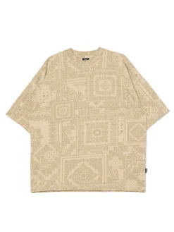 Cropp Koszulki*Beżowa koszulka z nadrukiem all over beżowy