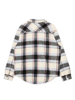 Cropp Koszule*Beżowa kraciasta koszula z domieszką wełny beżowy