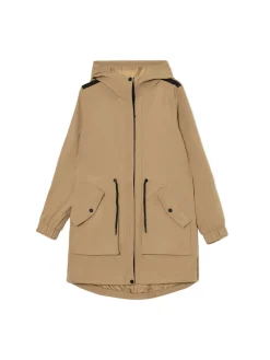 Cropp Kurtki, Płaszcze*Beżowa parka z kapturem beżowy