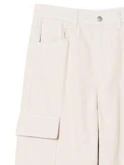 Cropp Jeansy*Beżowe jeansy cargo straight beżowy