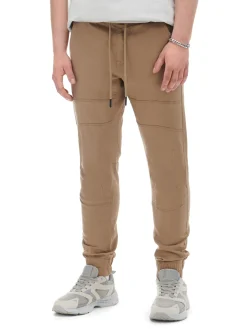 Cropp Spodnie*Beżowe joggery z kieszeniami cargo beżowy