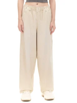 Cropp Spodnie*Beżowe spodnie baggy z wysokim stanem beżowy