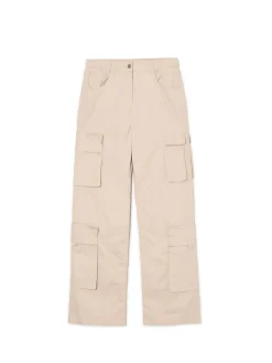 Cropp Spodnie*Beżowe spodnie bojówki beżowy