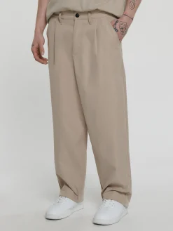 Cropp Spodnie*Beżowe spodnie loose ADU.LTD beżowy