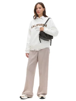 Cropp Spodnie*Beżowe spodnie tailoring beżowy