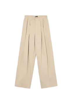 Cropp Spodnie*Beżowe spodnie wide leg beżowy
