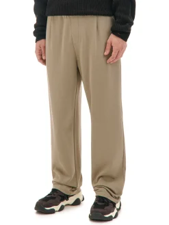 Cropp Spodnie*Beżowe spodnie z dżerseju beżowy