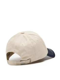 Cropp Czapki*Beżowo-granatowa czapka z daszkem beżowy