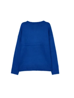 Cropp Swetry*Beżowy gładki sweter niebieski