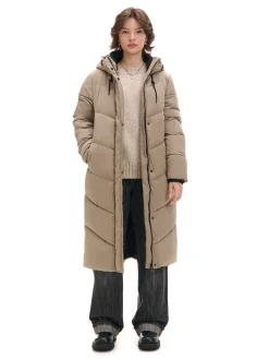 Cropp Kurtki, Płaszcze*Beżowy płaszcz z kapturem brązowy