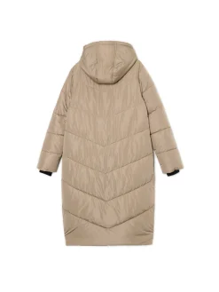 Cropp Kurtki, Płaszcze*Beżowy płaszcz z kapturem brązowy