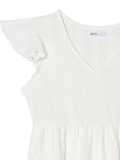 Cropp Sukienki, Kombinezony*Biała ażurowa sukienka mini biały