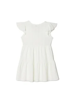 Cropp Sukienki, Kombinezony*Biała ażurowa sukienka mini biały