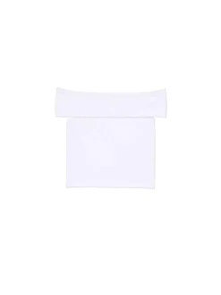 Cropp Koszulki, Topy*Biała bluzka z dekoltem carmen biały