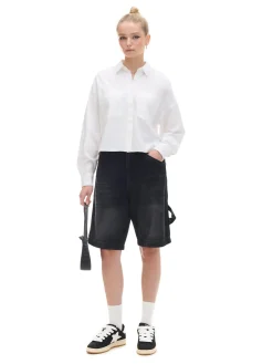 Cropp Koszule, Bluzki*Biała koszula z rozcięciami biały