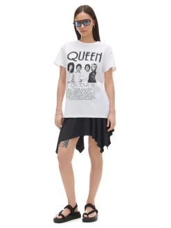 Cropp Koszulki, Topy*Biała koszulka Queen biały
