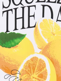 Cropp Koszulki*Biała koszulka z motywem cytryn biały