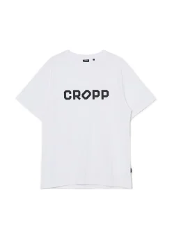 Cropp Koszulki*Biała koszulka z nadrukiem biały