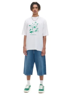 Cropp Koszulki*Biała koszulka z nadrukiem biały