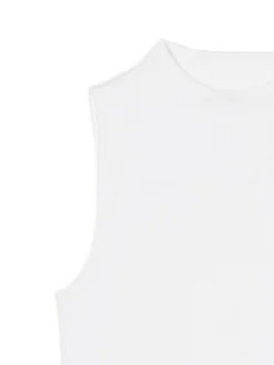 Cropp Koszulki, Topy*Biała koszulka ze stójką biały