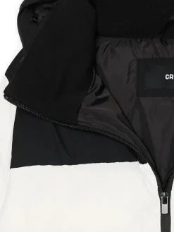 Cropp Kurtki, Płaszcze*Biała kurtka puffer z czarnym karczkiem biały