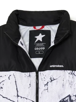 Cropp Kurtki Zimowe|Kurtki, Płaszcze*Biała kurtka puffer z nadrukiem biały