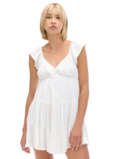 Cropp Sukienki, Kombinezony*Biała sukienka mini biały