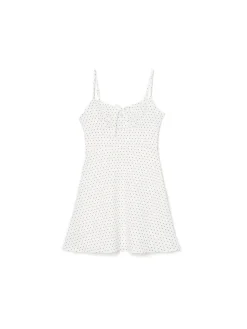 Cropp Sukienki, Kombinezony*Biała sukienka w groszki biały