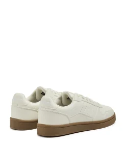 Cropp Sneakersy*Białe sneakersy z imitacji skóry biały