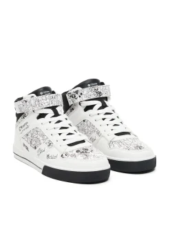 Cropp Sneakersy|Za Kostkę*Białe sneakersy z komiksowym nadrukiem biały