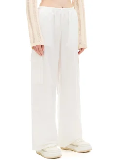 Cropp Spodnie*Białe spodnie cargo biały